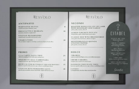 Hotel Cocktail Bar Menu