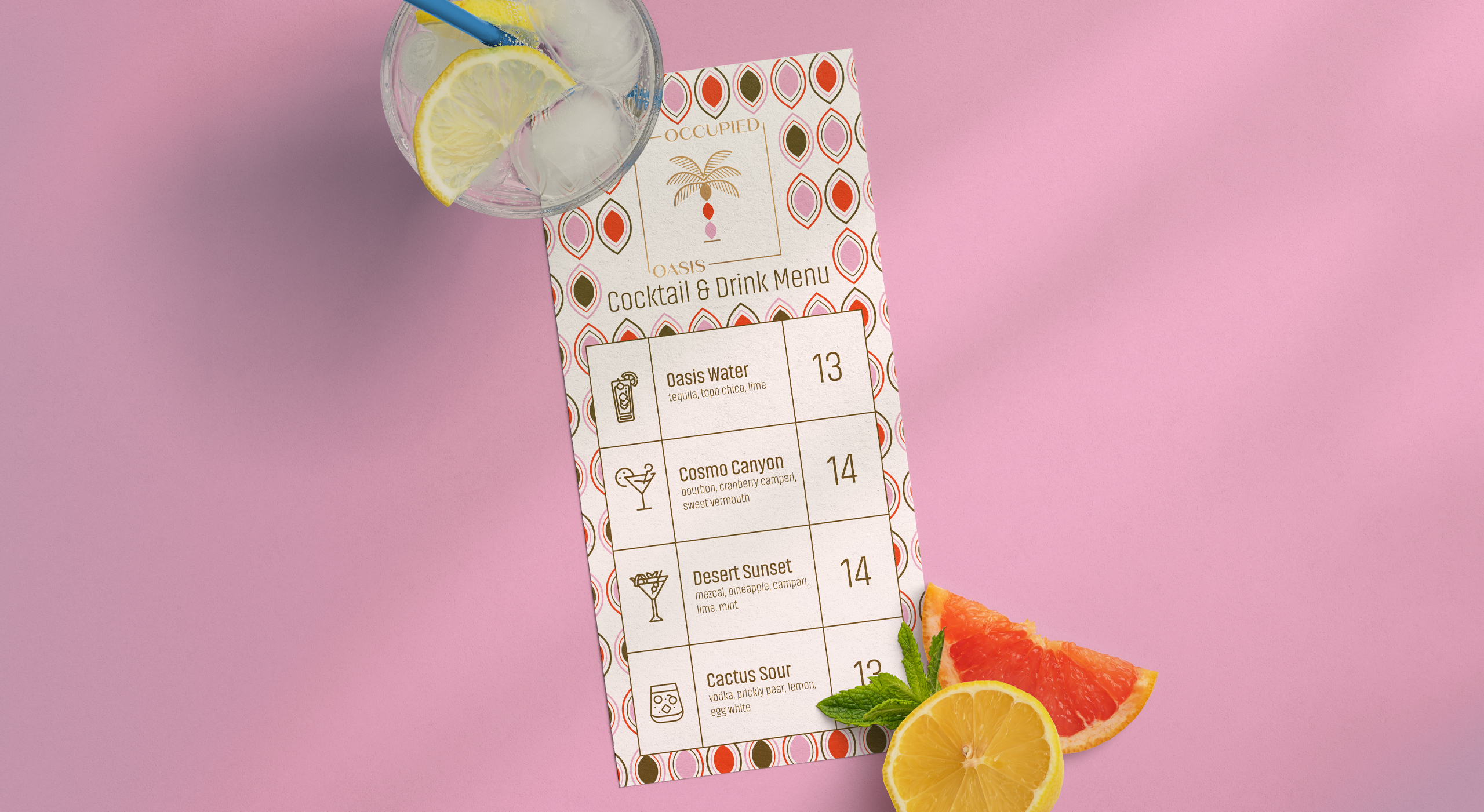 Cocktail Menu Branding